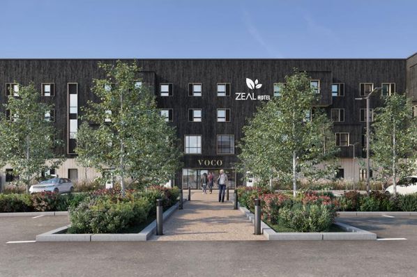 Net-zero voco Zeal Exeter Science Park celebrated topping out (GB)