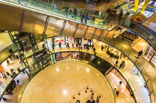 Shopping centre stock photo