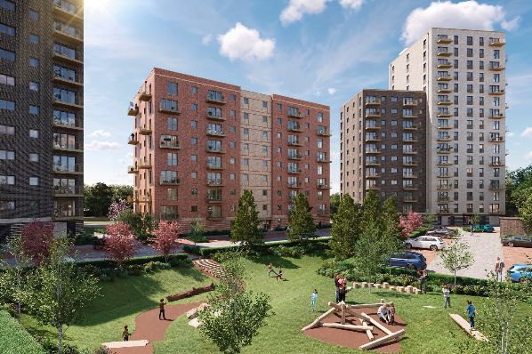 The Hill Group and Lloyds Living top-out resi project in Stevenage (GB)