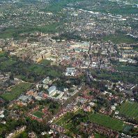 Aerial view of Cambridge city centre