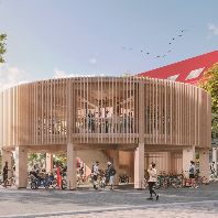 Oxford North’s timber cycle pavilion approved by Oxford City Council (GB)